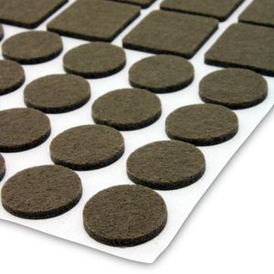 Kit de fieltros autoadhesivos circulares y cuadrados. - WRT