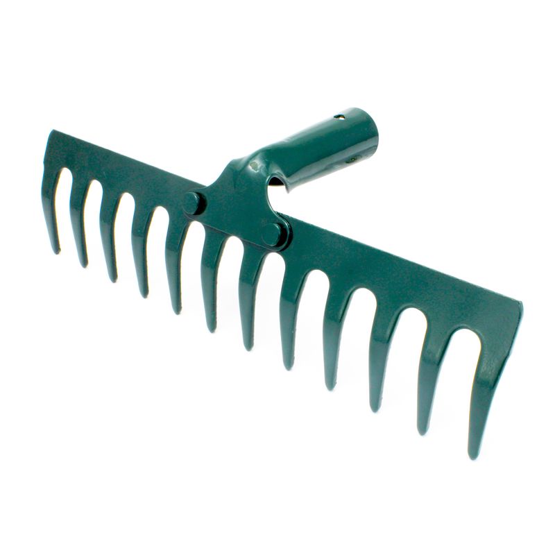 Rastrillo-de-jardin-de-12-dientes-con-estructura-de-acero-y-pintura-anti-oxido.-Retira-residuos-y-nivela-superficies.