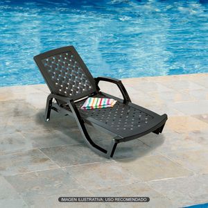 Silla asoleadora grande con diseño de rombos lisos. - RIMAX