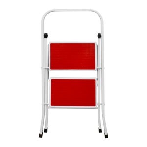 Escalera de 2 peldaños con estructura plegable de acero reforzado. - JINMAO