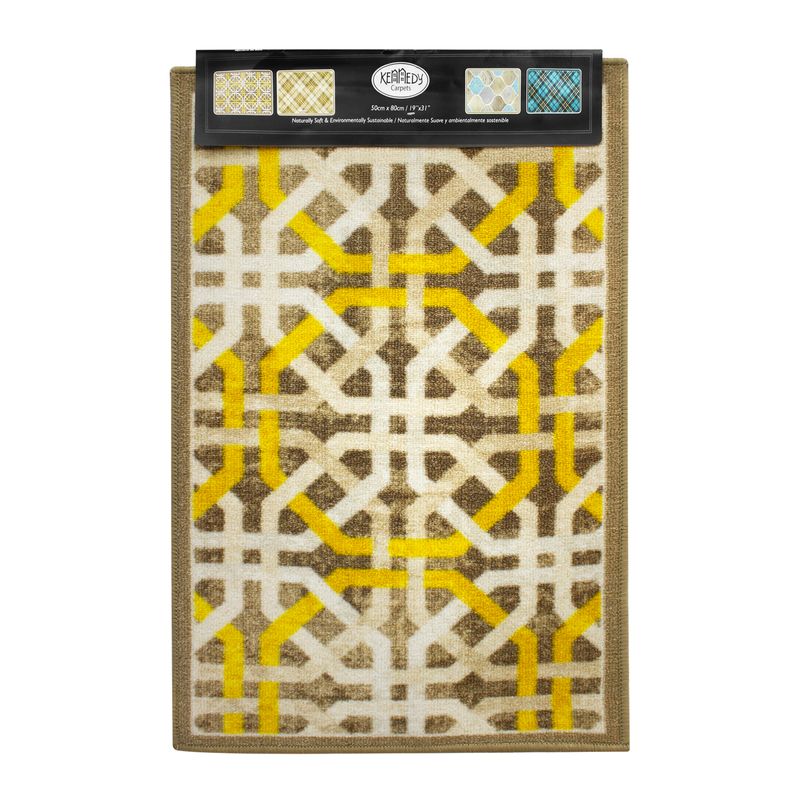 Alfombra-de-pie-de-cama-con-diseño-de-FIGURAS-ENTRAMADAS-y-textura-afelpada-de-tacto-suave-con-base-antideslizante.
