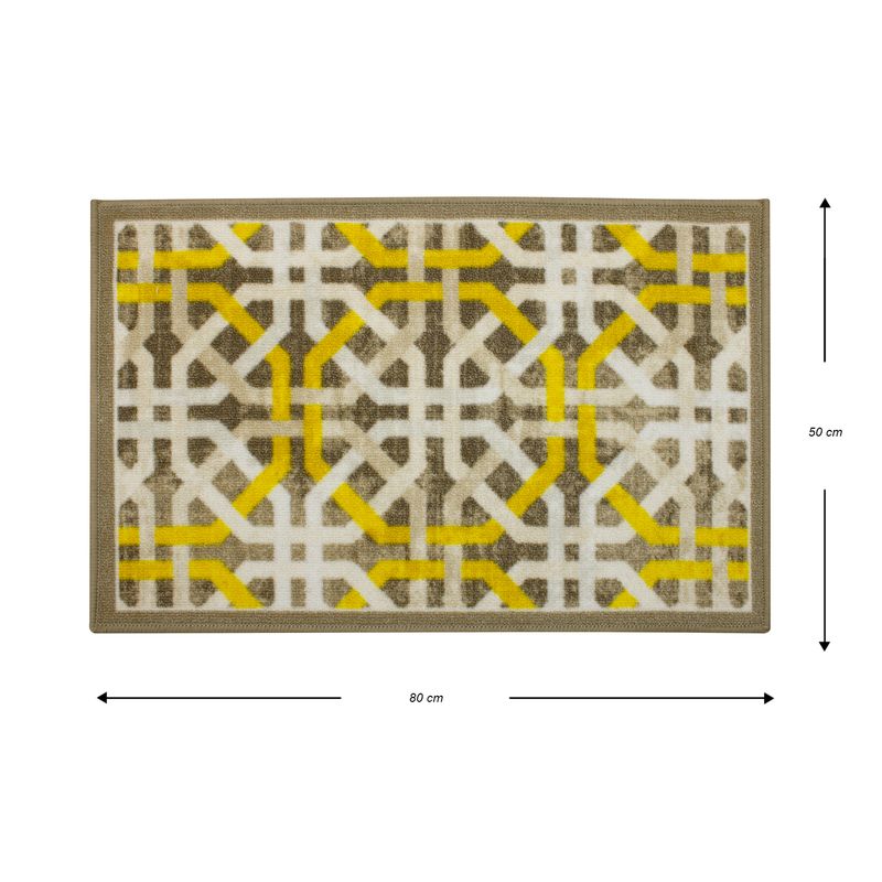 Alfombra-de-pie-de-cama-con-diseño-de-FIGURAS-ENTRAMADAS-y-textura-afelpada-de-tacto-suave-con-base-antideslizante.