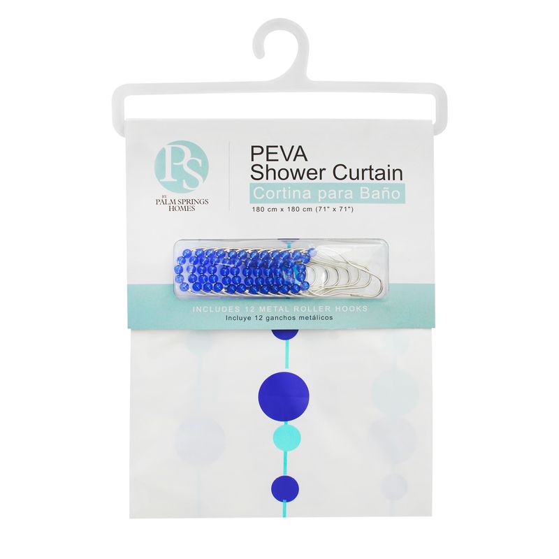 Cortina-de-baño-con-diseño-de-LINEAS-Y-CIRCULOS--elaborada-en-plastico-PEVA-resistente-al-moho---12-ganchos.