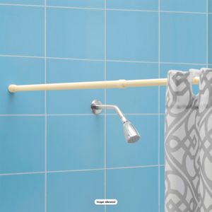 Tubo para cortina de ducha de acero recubierto en PVC. Cuerpo extensible. - PALM SPRINGS HOMES
