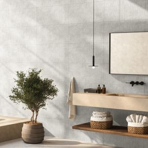 ceramica decorado para pared satin TESSILE BLANCO 30X60 CJ1.98MT - RIALTO