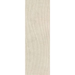 ceramica decorado para pared satin ONDULATO MARFIL RECT MATE 25X75 CJ1.48 - RIALTO