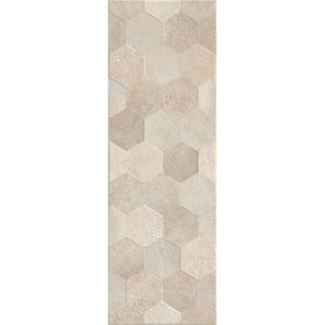 ceramica decorado para pared satin HEXA DECO RECT 25X75 CJ1.48MT - RIALTO