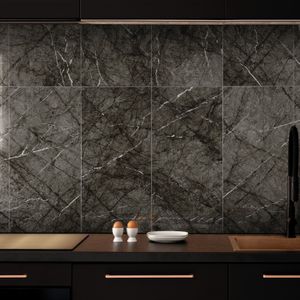 ceramica marmoleado para piso y pared brillante kristal black - RIALTO