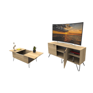 Centro de entretenimiento para TV de hasta 65" + Mesa de centro Olivo - MUEBLE FACIL