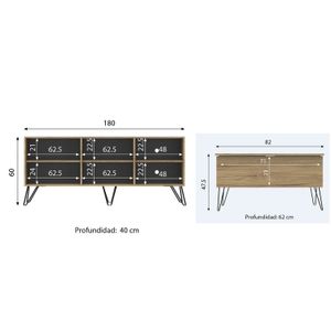 Centro de entretenimiento para TV de hasta 65" + Mesa de centro Olivo - MUEBLE FACIL