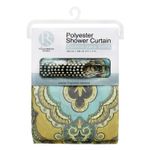 Cortina-de-baño-estampada-con-diseño-ornamental-PAISLEY-CACHEMIR.-Ligera-para-duchas-estandar.-Incluye-ganchos.