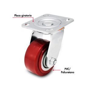 Garrucha de 4 pulgadas para CARGA PESADA de 240 kg. - WRT