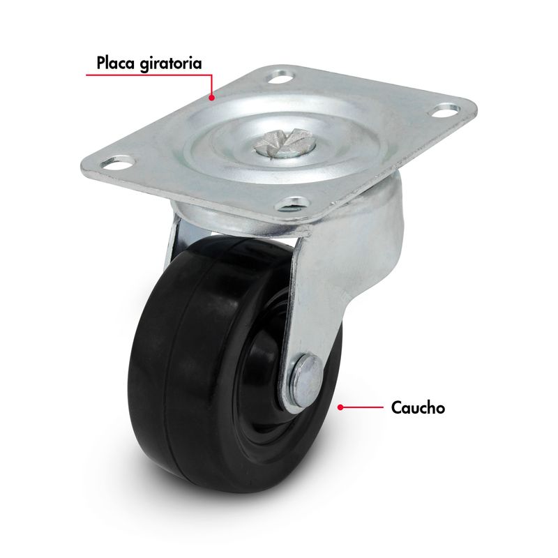 Garrucha-de-3-pulgadas-con-llanta-de-caucho-macizo-y-plataforma-giratoria-de-360º.-CARGA-INTERMEDIA-de-100-kg.