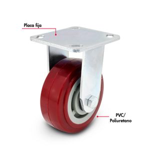 Garrucha de 5 pulgadas para CARGA PESADA de 300 kg. - WRT