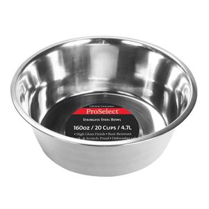 Plato para mascota de acero inoxidable de 4,7 lts. - ORGILL