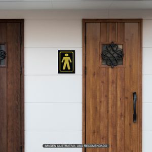 Letrero estandarizado de BAÑO HOMBRES. - ASTRO PUBLICIDAD
