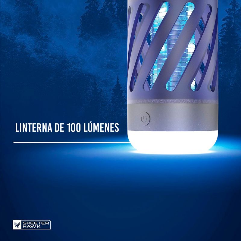 Farol-mata-mosquitos-recargable-con-lampara-de-luz-UV-red-electrificada-y-lampara-con-luz-blanca.-Estructura-colgante.