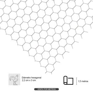 Malla hexagonal de alambre galvanizado flexible de 10 mm. - IDEAL ALAMBREC