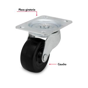 Garrucha de 2,5 pulgadas para CARGA INTERMEDIA de 80 kg. - WRT