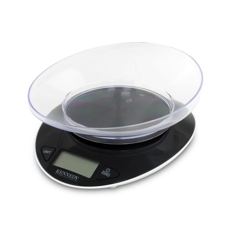 Balanza-digital-de-cocina-con-plato-plastico-transparente-con-capacidad-de-carga-de-5-kg.-Mide-en--kg-g-oz-ml-y-lb.