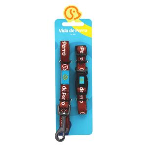 Set de collar con correa para perro a base de nylon resistente a tirones. - VIDA DE PERRO