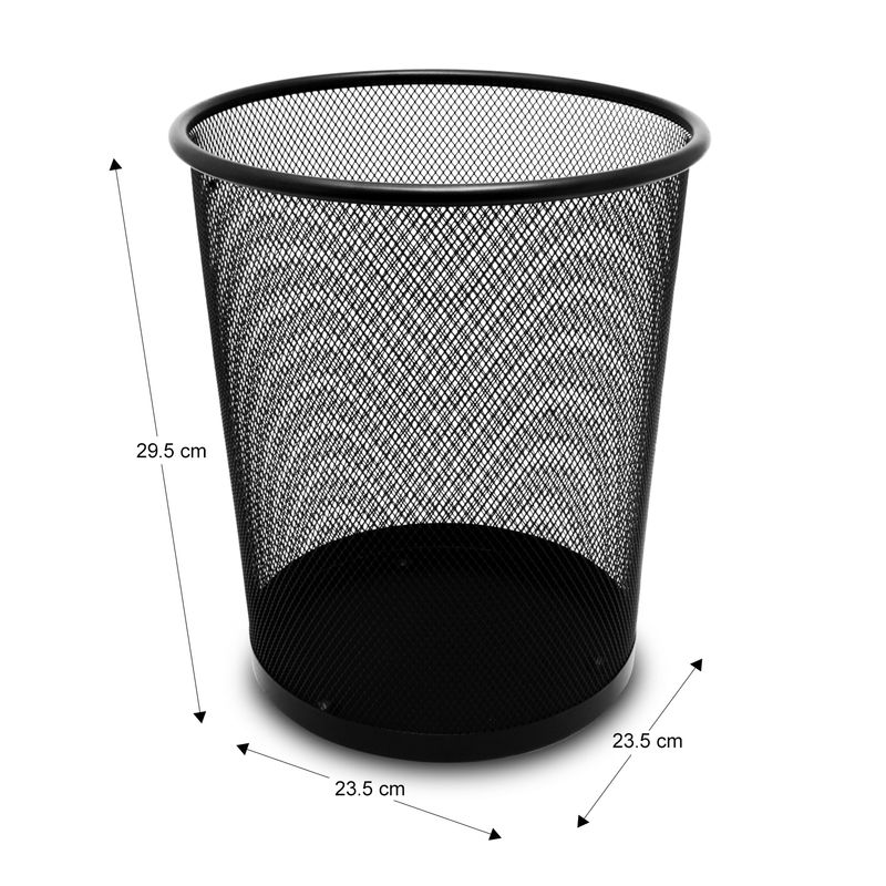 Cesto-para-basura-redondo-de-6-lts--con-estructura-metalica-de-malla-recubierta-con-pintura-de-polvo-negro-anti-oxido.