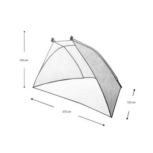 Carpa de playa rígida tipo medialuna fácil de armar. - PRO BEACH
