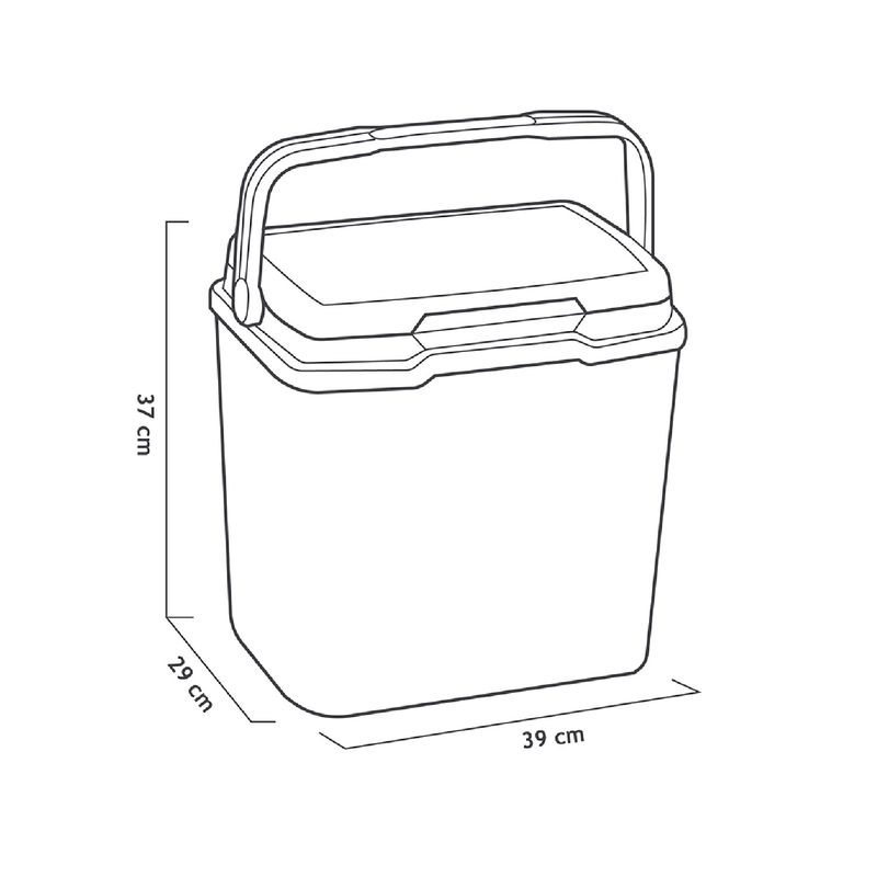 Cooler-termico-con-diseño-VERANIEGO-DE-SANDIAS--y-capacidad-interna-de-29-litros.-Conserva-5º-C-a-15º-C-por-8-horas.