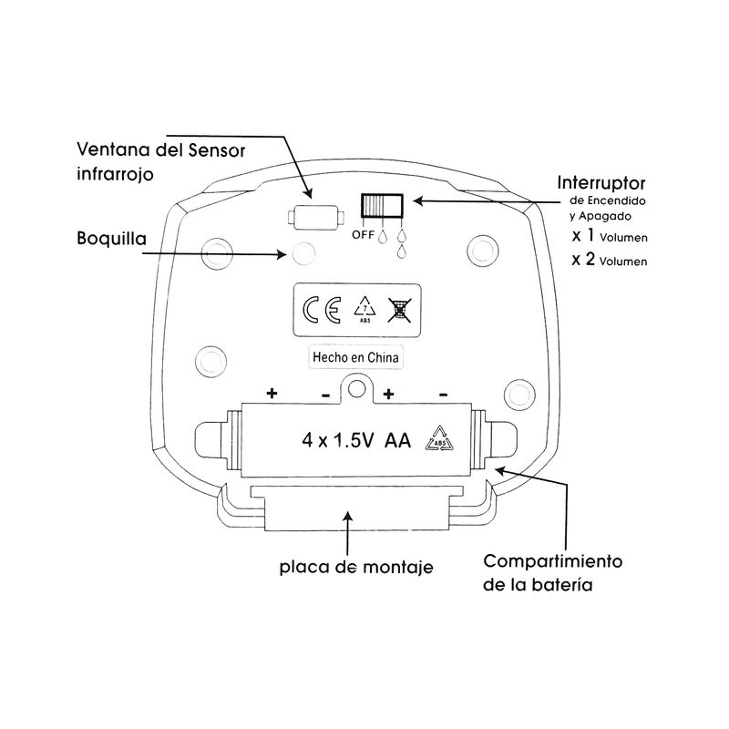 Dispensador-de-alcohol-gel-a-baterias--con-sensor-infrarrojo-de-accionamiento-automatico.-Evita-contactos-e-infecciones.