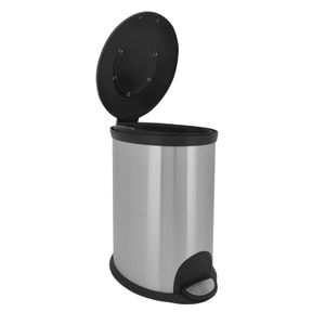 Tacho papelero ovalado de 12 lt con bandeja interna para fundas de basura. - EKO