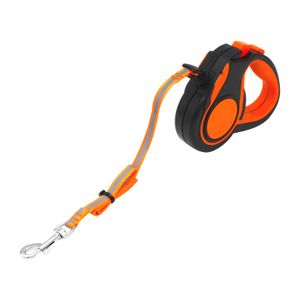Correa retráctil para perros de 3 m con cinta reflectiva verde. - DOGS COLLECTION