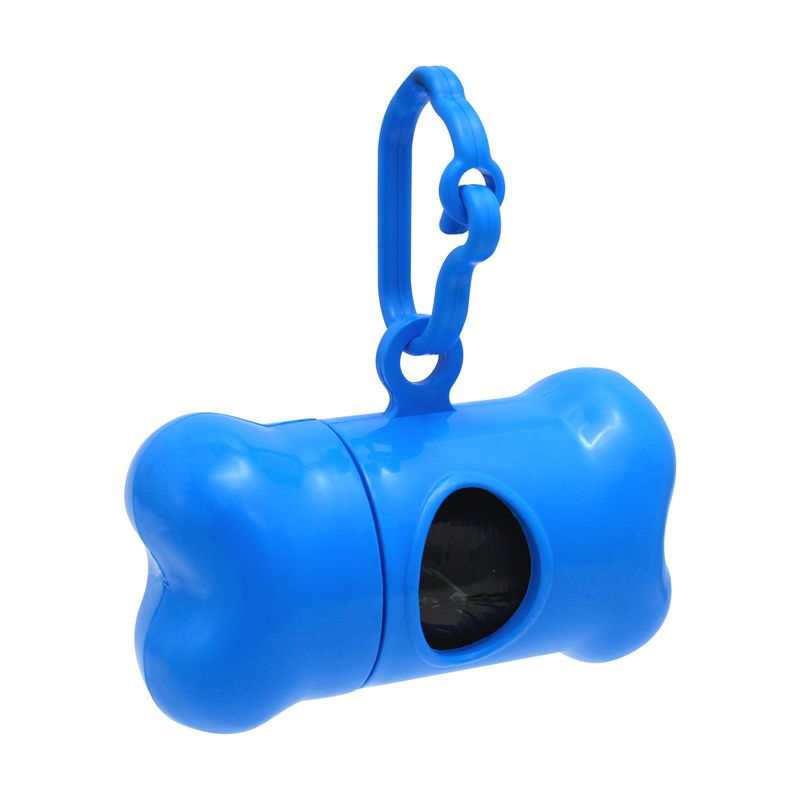 Set-de-fundas-para-desechos-de-mascotas-con-dispensador-tipo-huesito-y-gancho-tipo-llavero.-Incluye-1-rollo.