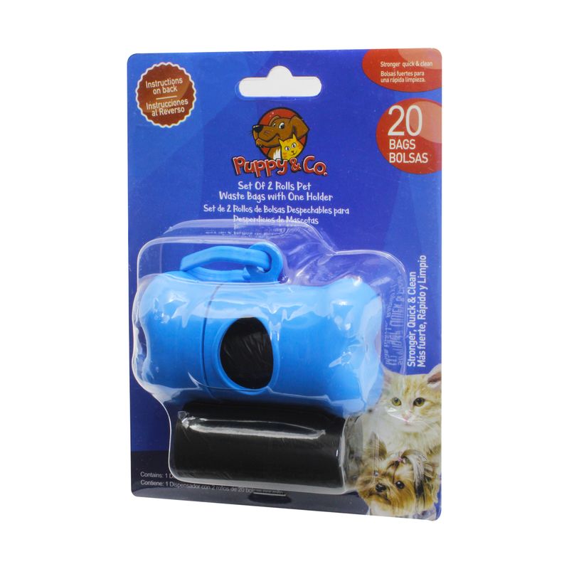 Set-de-fundas-para-desechos-de-mascotas-con-dispensador-tipo-huesito-y-gancho-tipo-llavero.-Incluye-1-rollo.