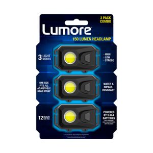 Pack de linternas LED manos libres resistentes a caídas, polvo, agua y humedad. - LUMORE