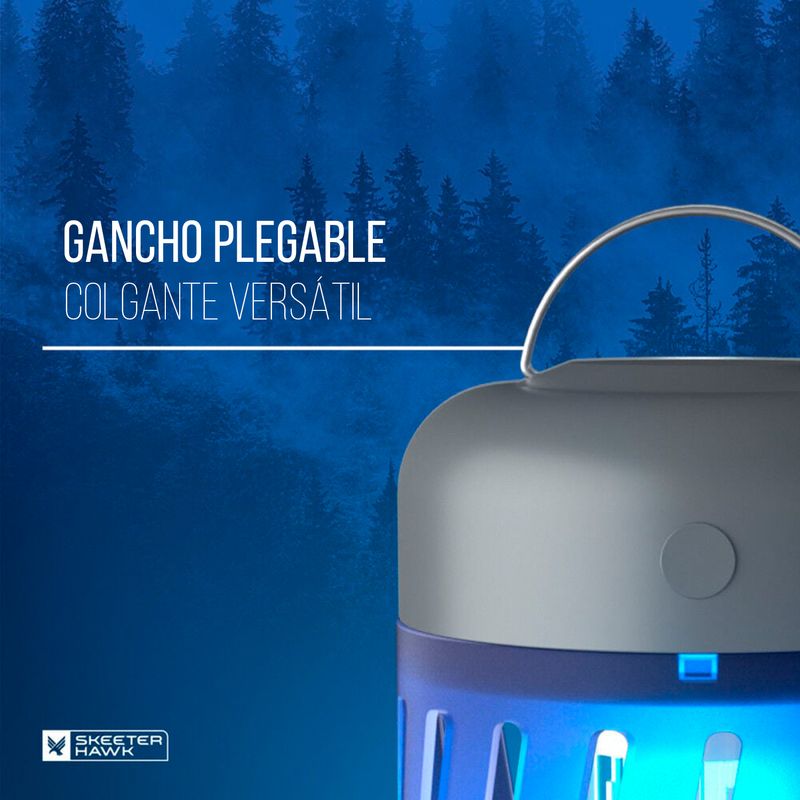 Farol-mata-mosquitos-GRANDE-con-lampara-de-luz-UV-y-red-electrificada-de-gran-potencia.-Estructura-colgante.