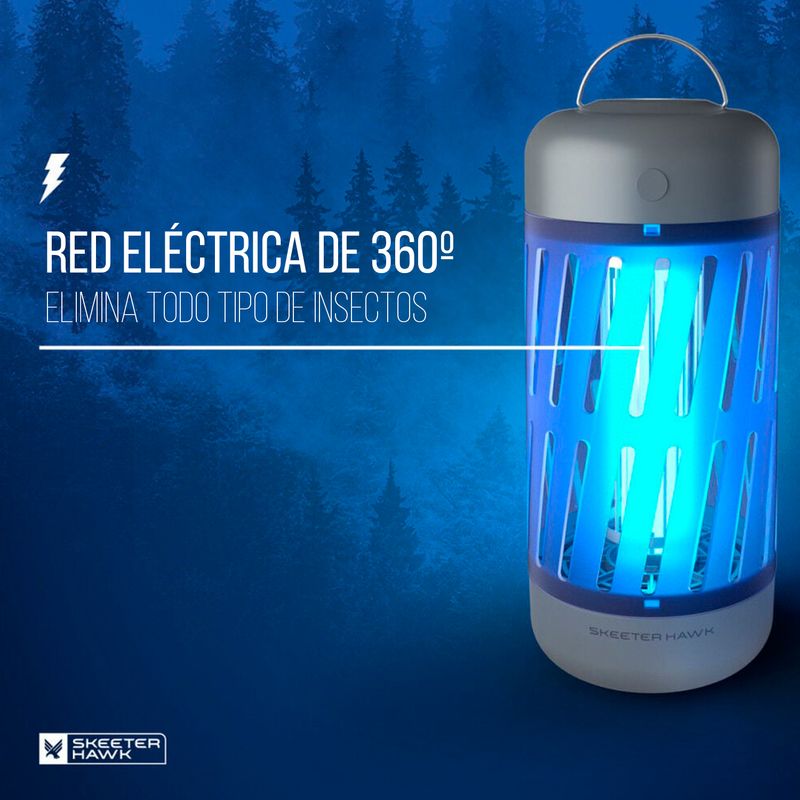 Farol-mata-mosquitos-GRANDE-con-lampara-de-luz-UV-y-red-electrificada-de-gran-potencia.-Estructura-colgante.
