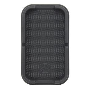 Soporte porta teléfono de goma plástica negra de 10 x 17 cm. - SHELL
