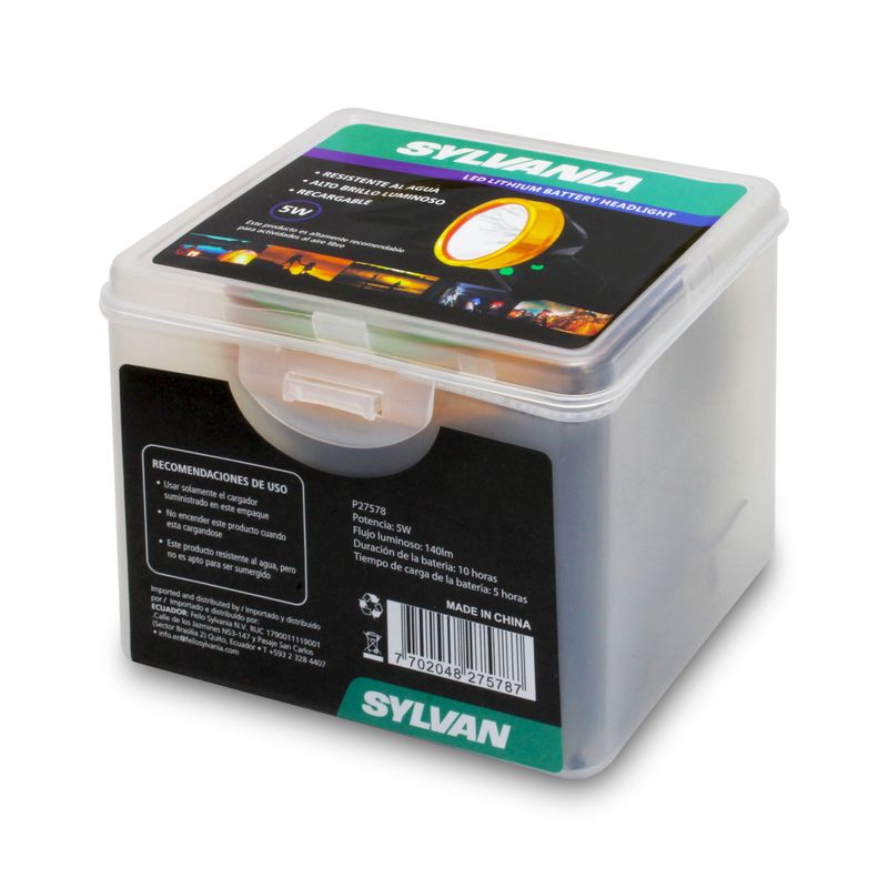 Linterna-LED-manos-libres-recargable-con-estructura-resistente-al-agua--salpicaduras-.-Incluye-cargador-y-soporte.