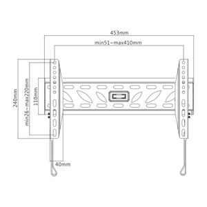 Soporte de TV fijo de 32 a 55 pulgadas para montaje a pared. - K PRO