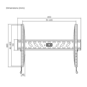 Soporte de TV fijo de 37 a 70 pulgadas para montaje a pared. - K PRO