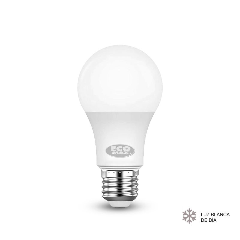 Foco-LED-tipo-bombillo-con-base-estandar-E27.-CARACTERISTICAS--9W-Luz--blanca-de-dia-Intensidad-800-lumenes.