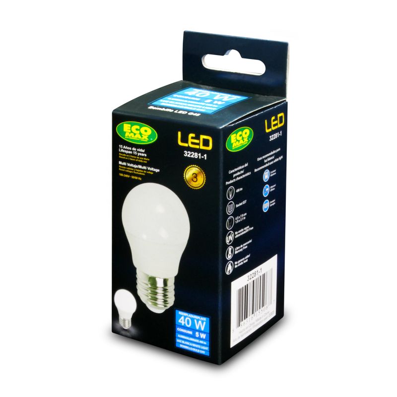 Foco-LED-tipo-bombillo-con-base-estandar-E27.-CARACTERISTICAS--5W-Luz--blanca-de-dia-Intensidad-450-lumenes.