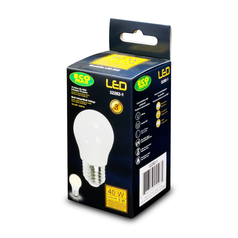 Foco-LED-tipo-bombillo-con-base-E27.-CARACTERISTICAS--5W-Luz--amarilla-calida-Intensidad-450-lumenes.