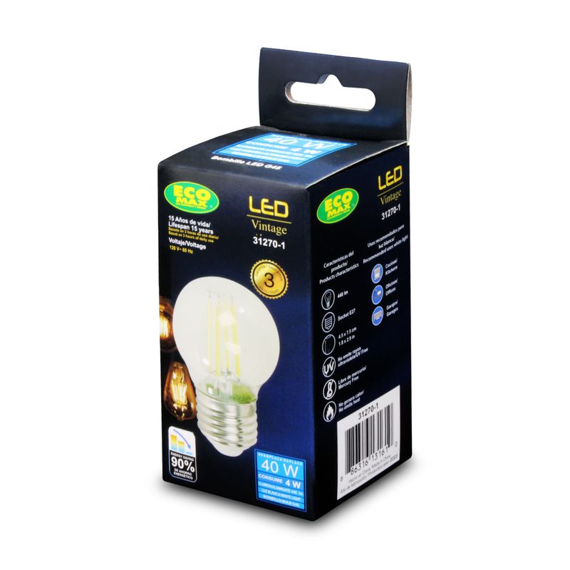 Foco-LED-tipo-bombillo-vintage-con-base-estandar-E27.-CARACTERISTICAS--4W-Luz--blanca-de-dia-Intensidad-440-lumenes.