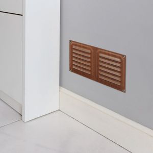 Rejilla de ventilación maderada de aluminio resistente a la intemperie. - BRINOX
