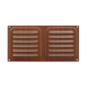 Rejilla de ventilación maderada de aluminio resistente a la intemperie. - BRINOX