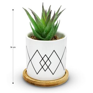 Planta decorativa de 17 cm artificial tipo MINI TILLANDSIA STRICTA. - DECORE