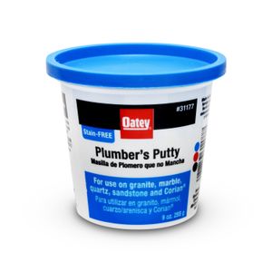 Masilla de plomero elaborada con polímeros sin base de aceite (NO MANCHA); 225 gr. - OATEY