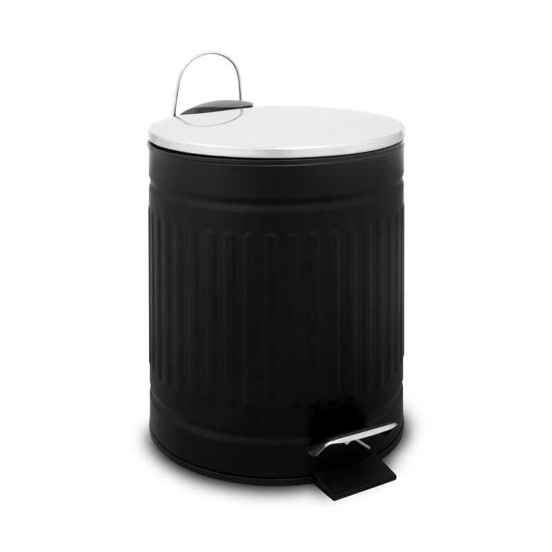 Tacho-basurero-de-5-l-con-mecanismo-de-apertura-mediante-pedal-y-bandeja-interior-extraible-para-fundas-de-basura.