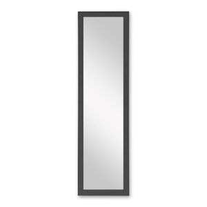 Espejo de pared de 40 x 150 cm con marco negro de apariencia lisa. - ORGILL